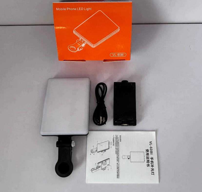Lampe LED pour Téléphone Portable VL-60BI – Éclairage Portable Professionnel