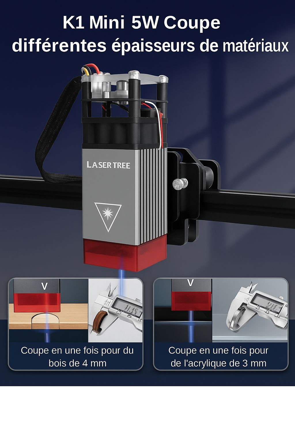 Graveur Laser LaserTree K1 Mini – 5W Réel