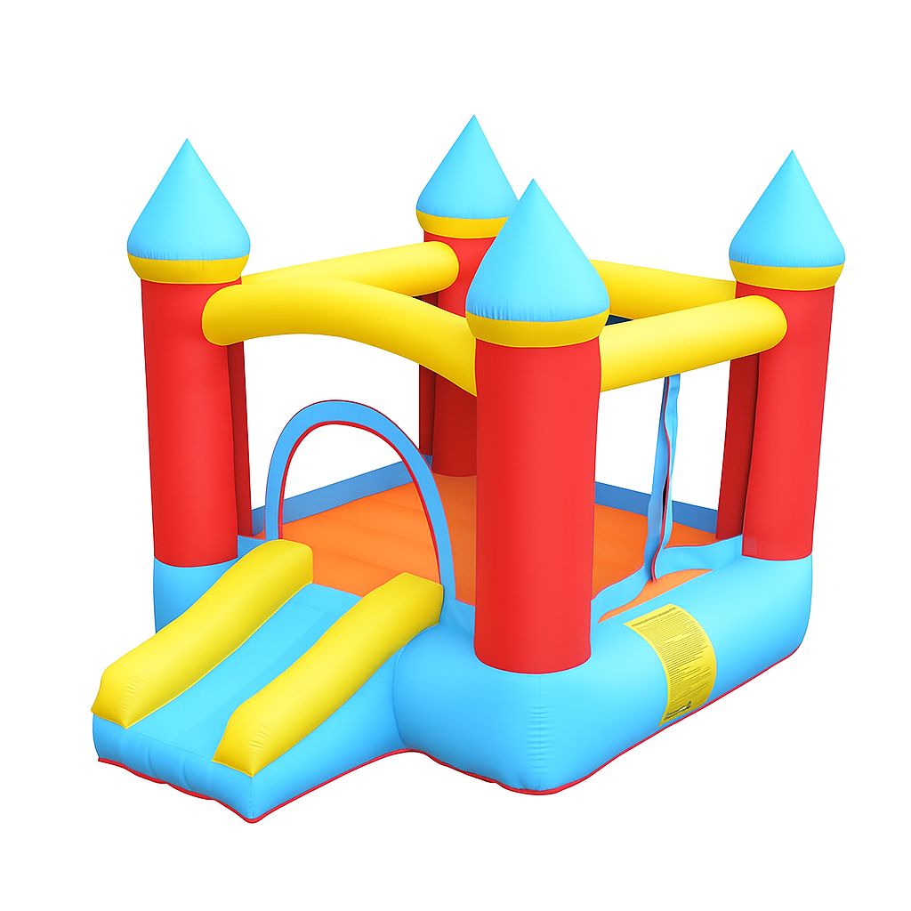 Château Gonflable Coloré avec Toboggan – Forme Château Fort