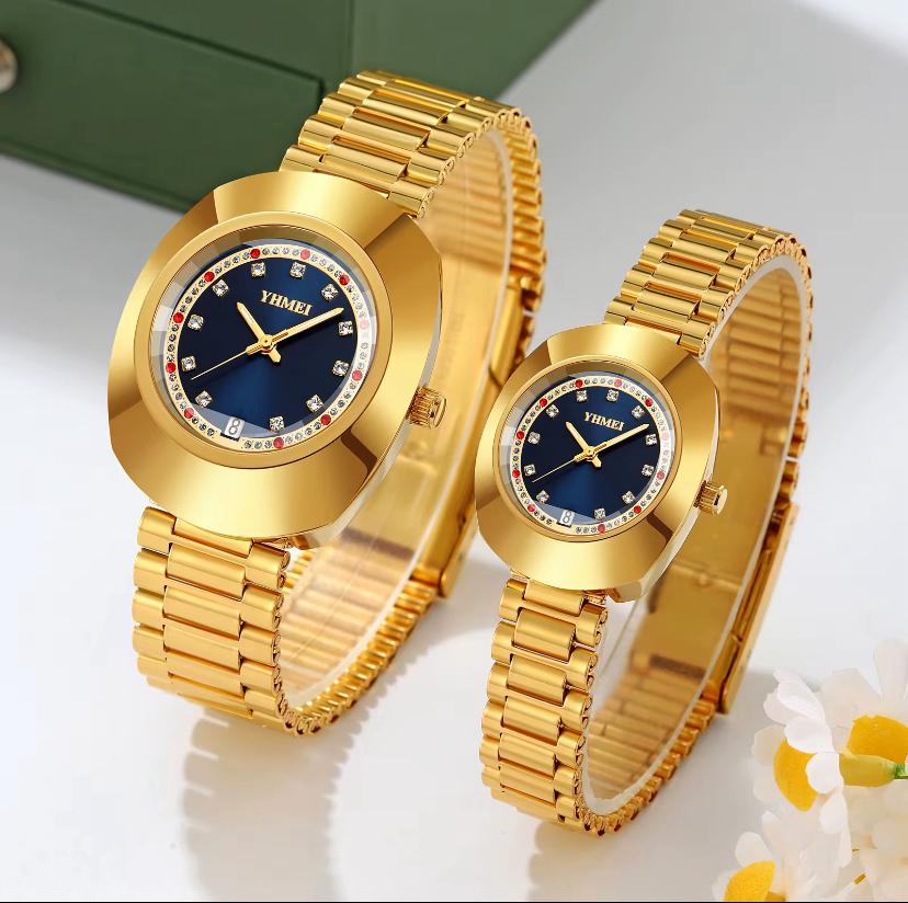 Montres Couple Dorées – Élégance & Harmonie