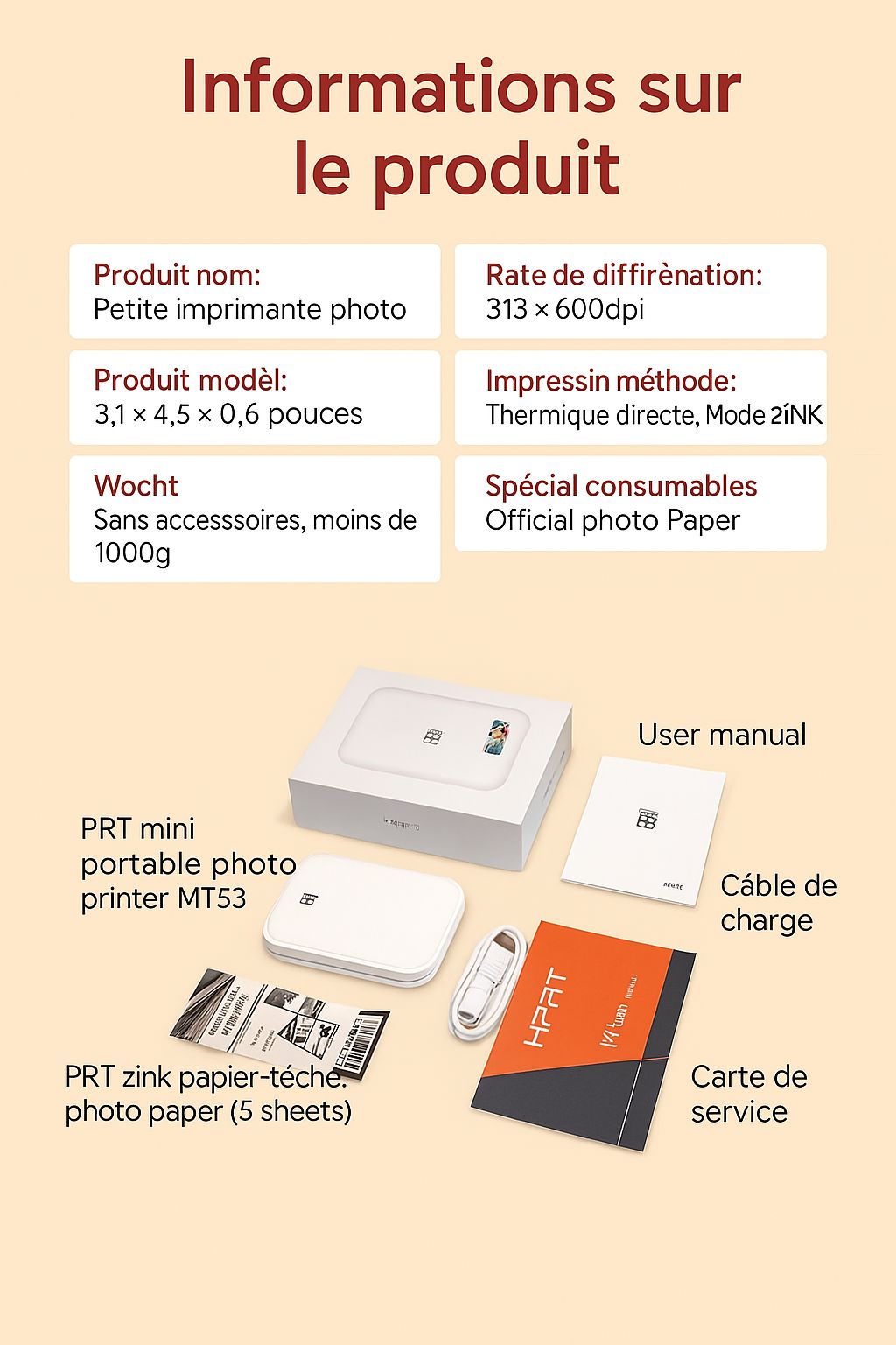 Imprimante Photo Sans Fil Portable – HPRT