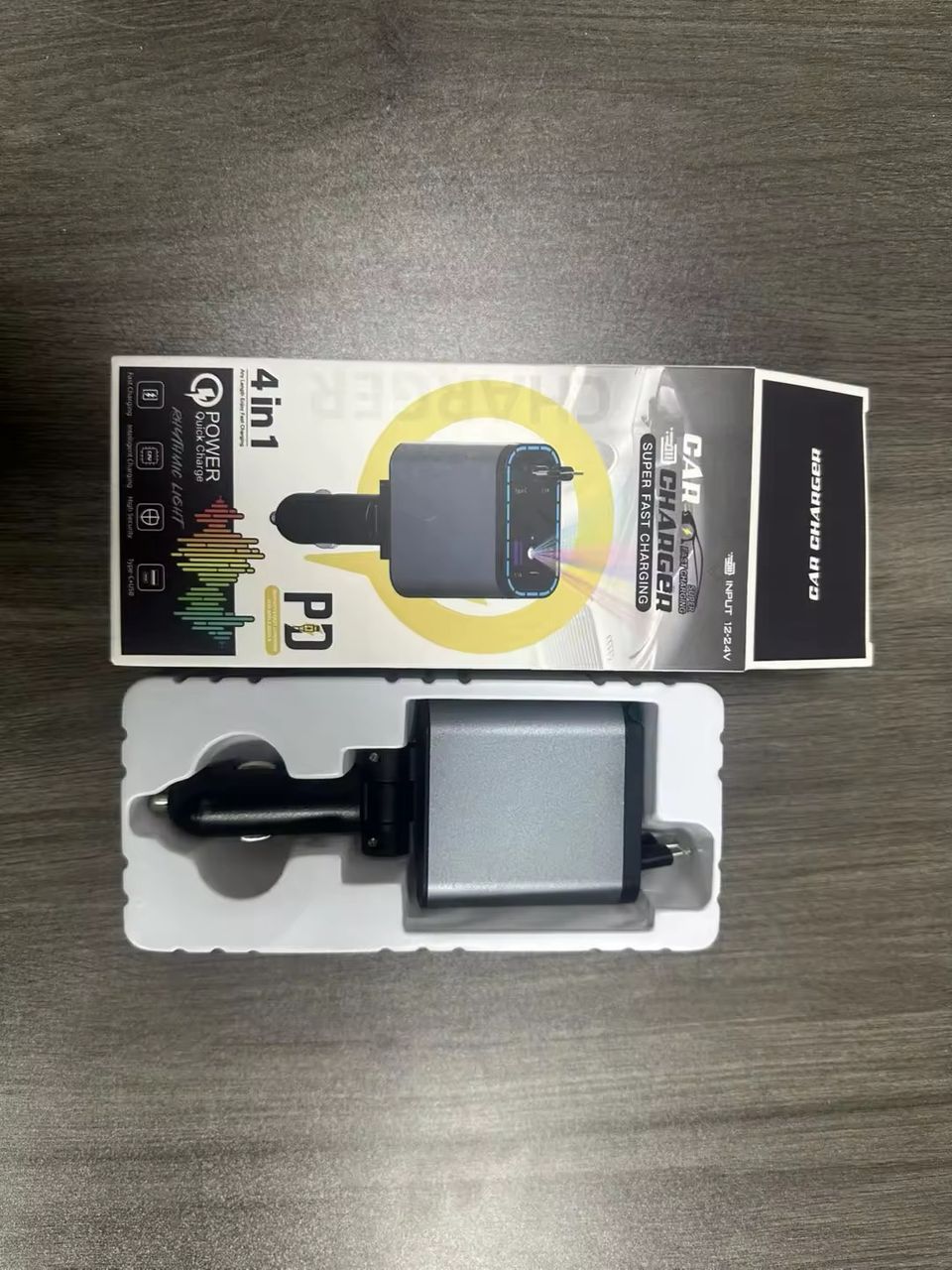 Chargeur Voiture Ultra-Rapide 120W – 80 cm Rétractable