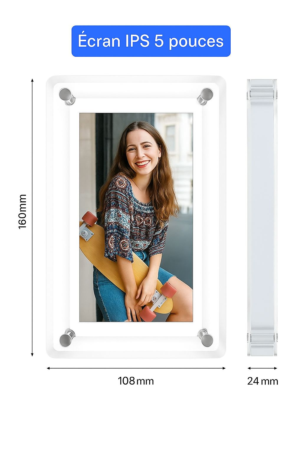 Cadre Photo Numérique 5 , 7 et 10 Pouces IPS – Écran Haute