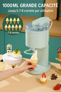 Machine à glace italienne 1000ml - Pour 7 à 8 cornets