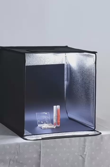 Studio Photo LED Portable  – Boîte à Lumière 45cm avec 4Fonds de Couleur