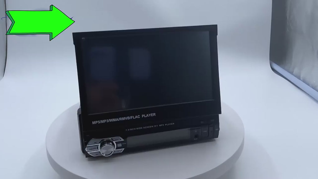 Autoradio MP5 Écran Tactile 7" Rétractable – Bluetooth, USB, SD, AUX